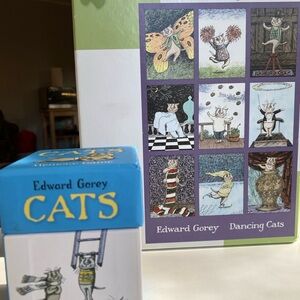 Rare collectors items Edward Gorey Memory Game And Dancing Cats Puzzle 300piece